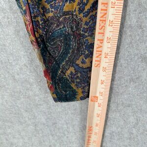 VTG Harem Pants Women S High Waisted‎ Smocked Waist Paisley Floral Rayon